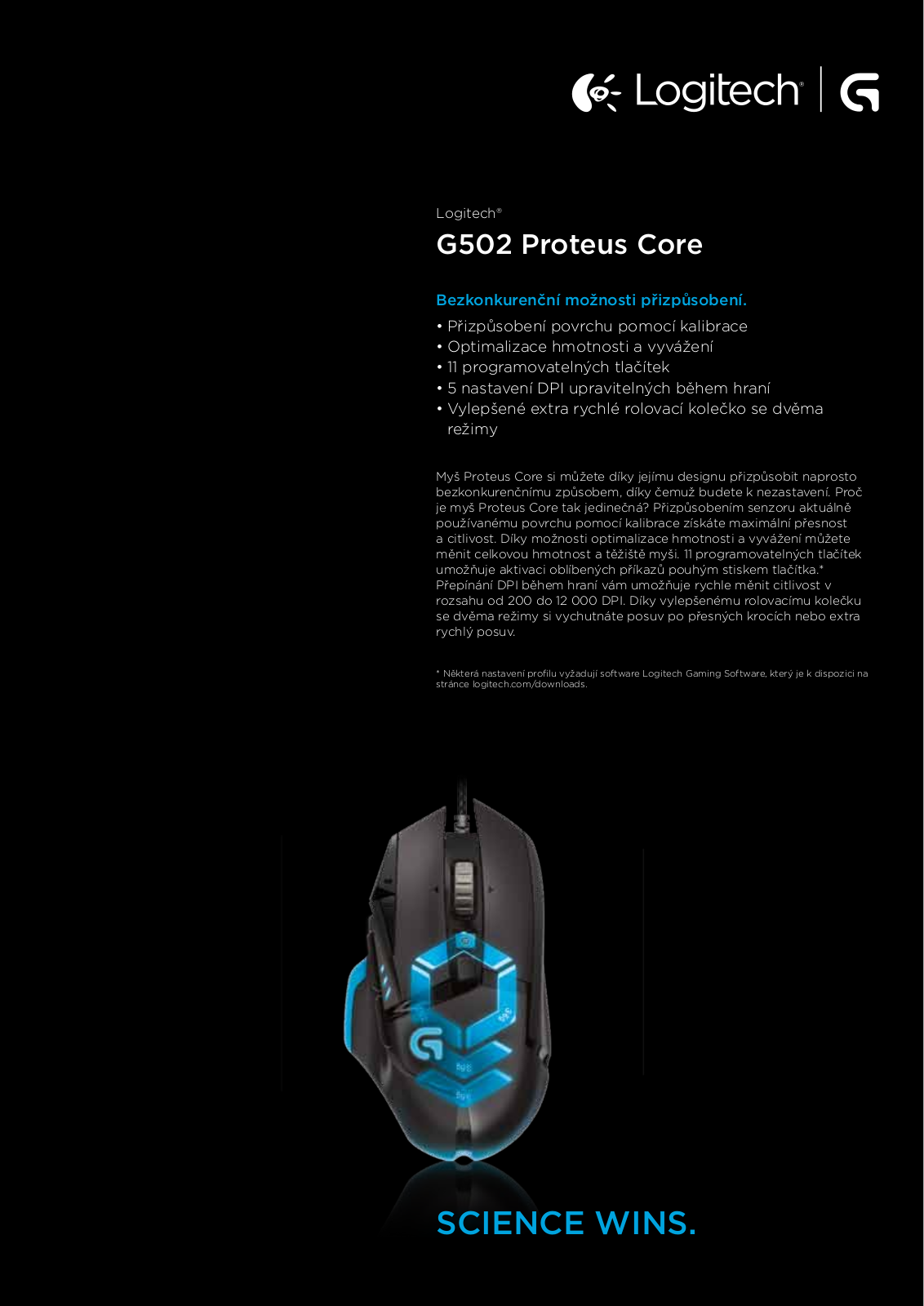 Logitech G502 Proteus Core User Manual