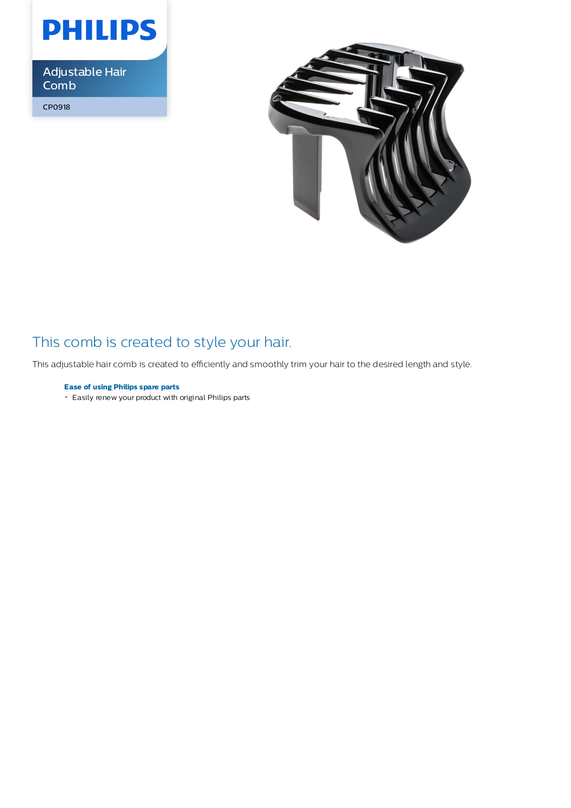 Philips CP0918/01 leaflet - ManualMachine.com