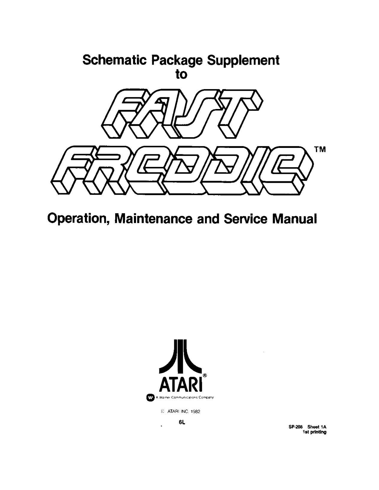 atari SP-208 User Guide