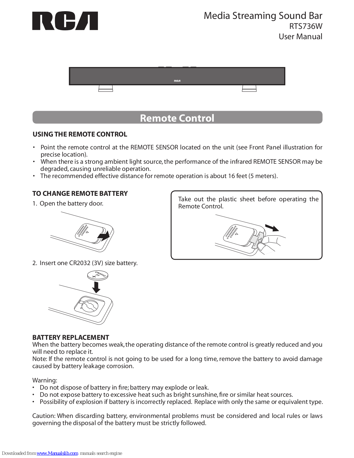 RCA rts736w User Manual