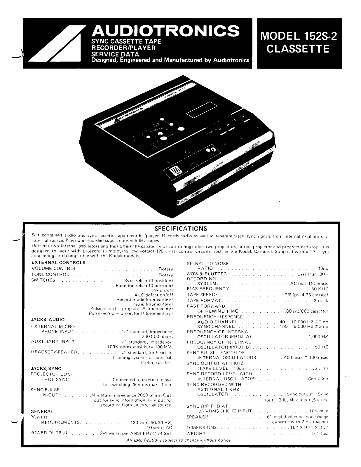 Audiotronics 152S2 User Manual - ManualMachine.com