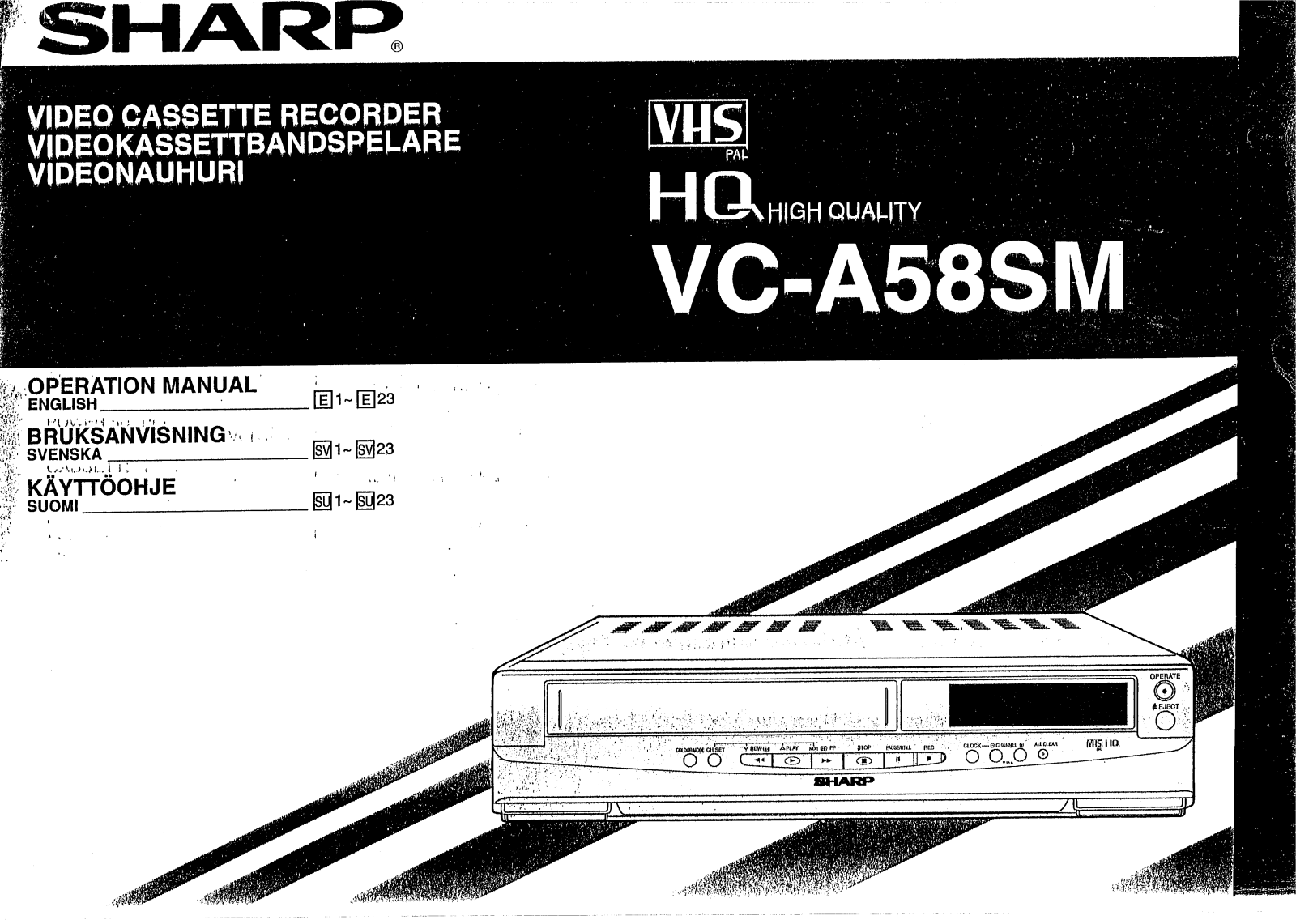 Sharp VC-A58SM User Manual