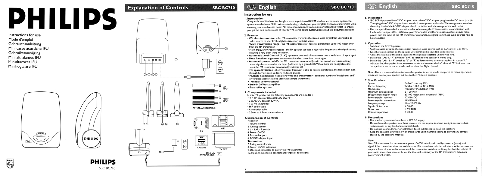 Philips SBCBC710 User Manual