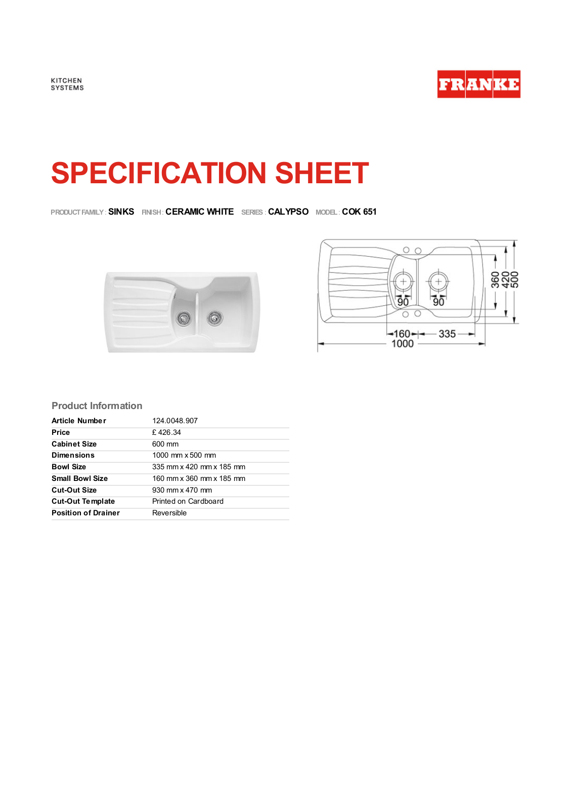 Franke Foodservice COK 651 User Manual