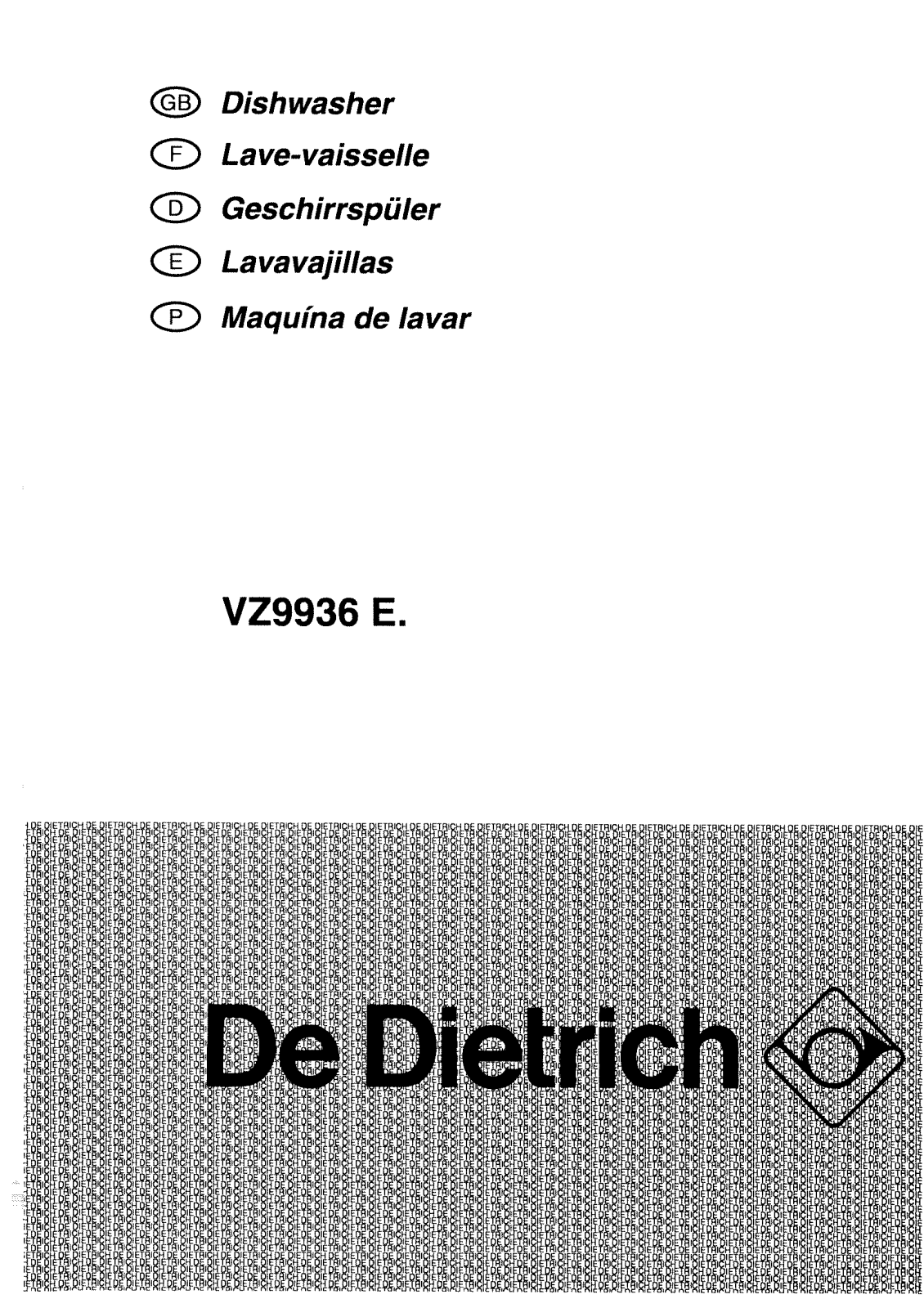 de dietrich vz9936e User Manual