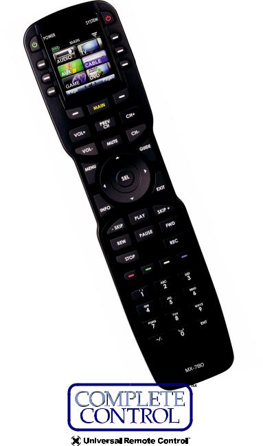 Universal Remote Control MX-780 Owner's Manual