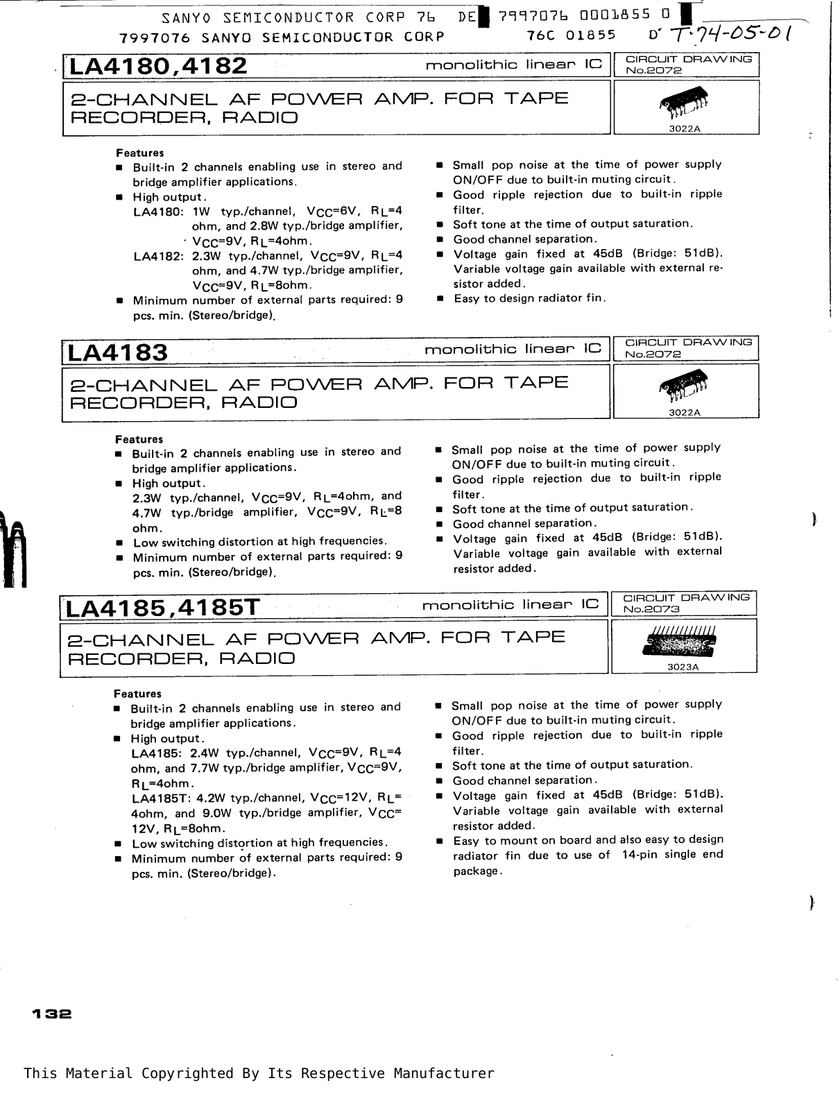 Datasheet LA4185 Specification - ManualMachine.com