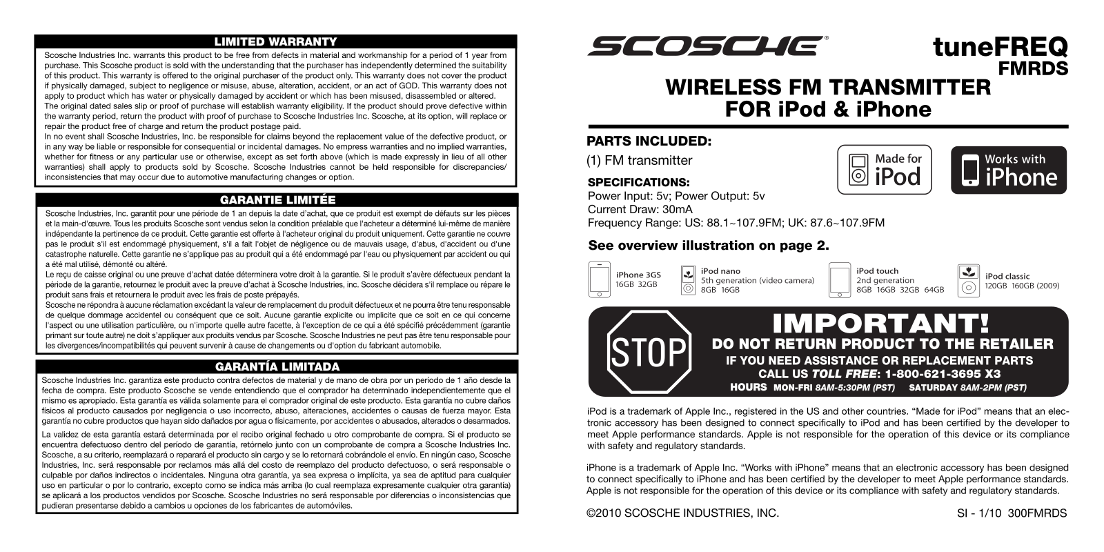 Scosche FMRDS User Manual - ManualMachine.com