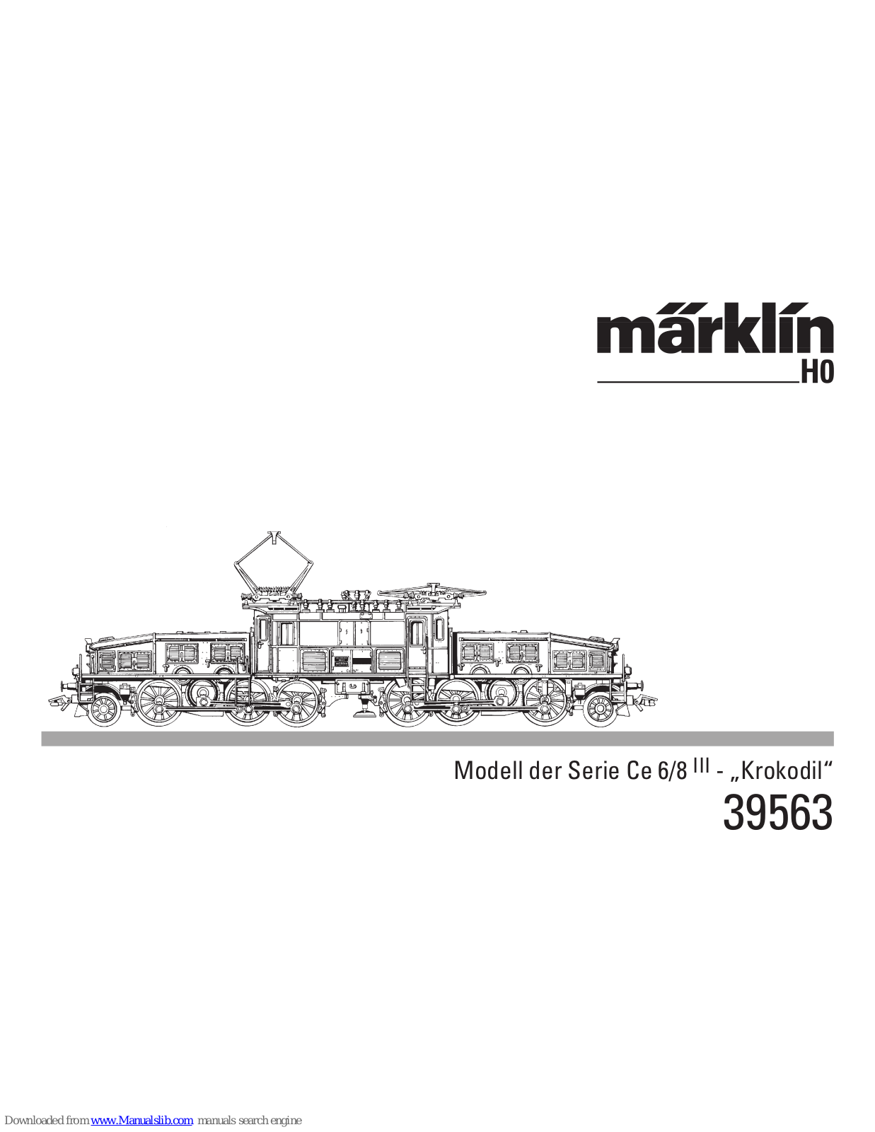 marklin 39563 User Manual - ManualMachine.com