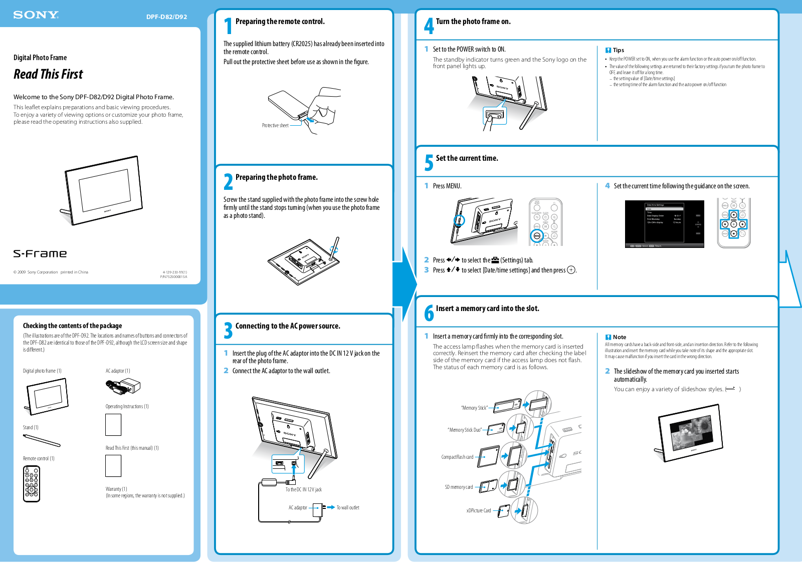 Sony DPF-D82 User Manual