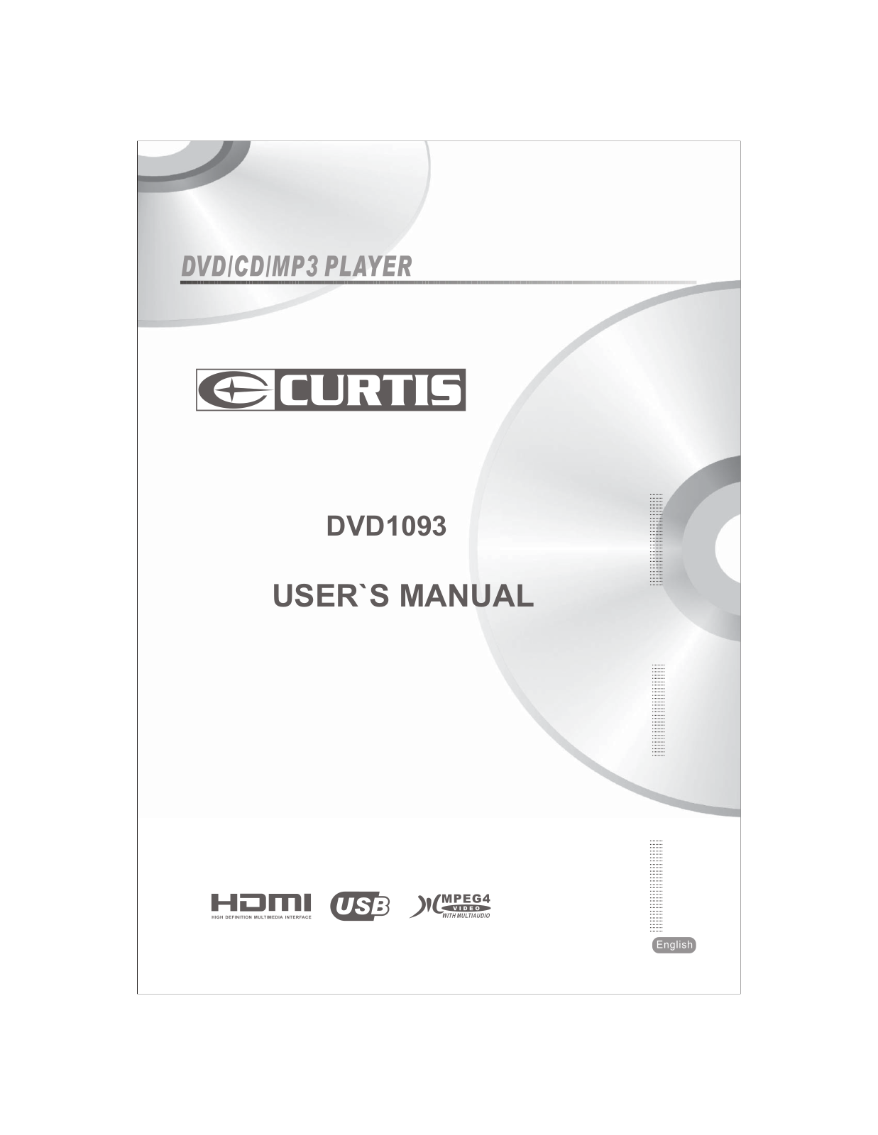 Curtis DVD1093 User Manual