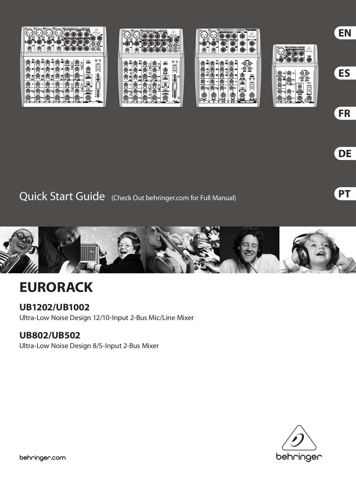 Behringer UB1002, UB1202, UB502, UB802 Quick Start Manual
