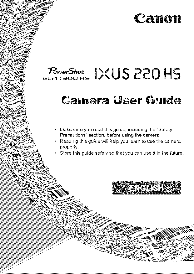 Canon IXUS 220HS User Manual