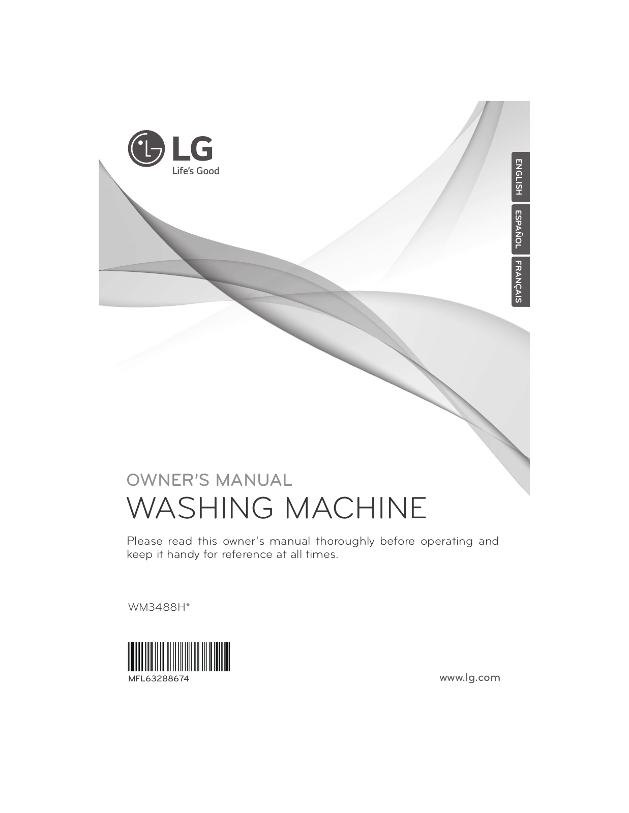 LG WM3488HW/00, WM3488HS/00 Owner’s Manual