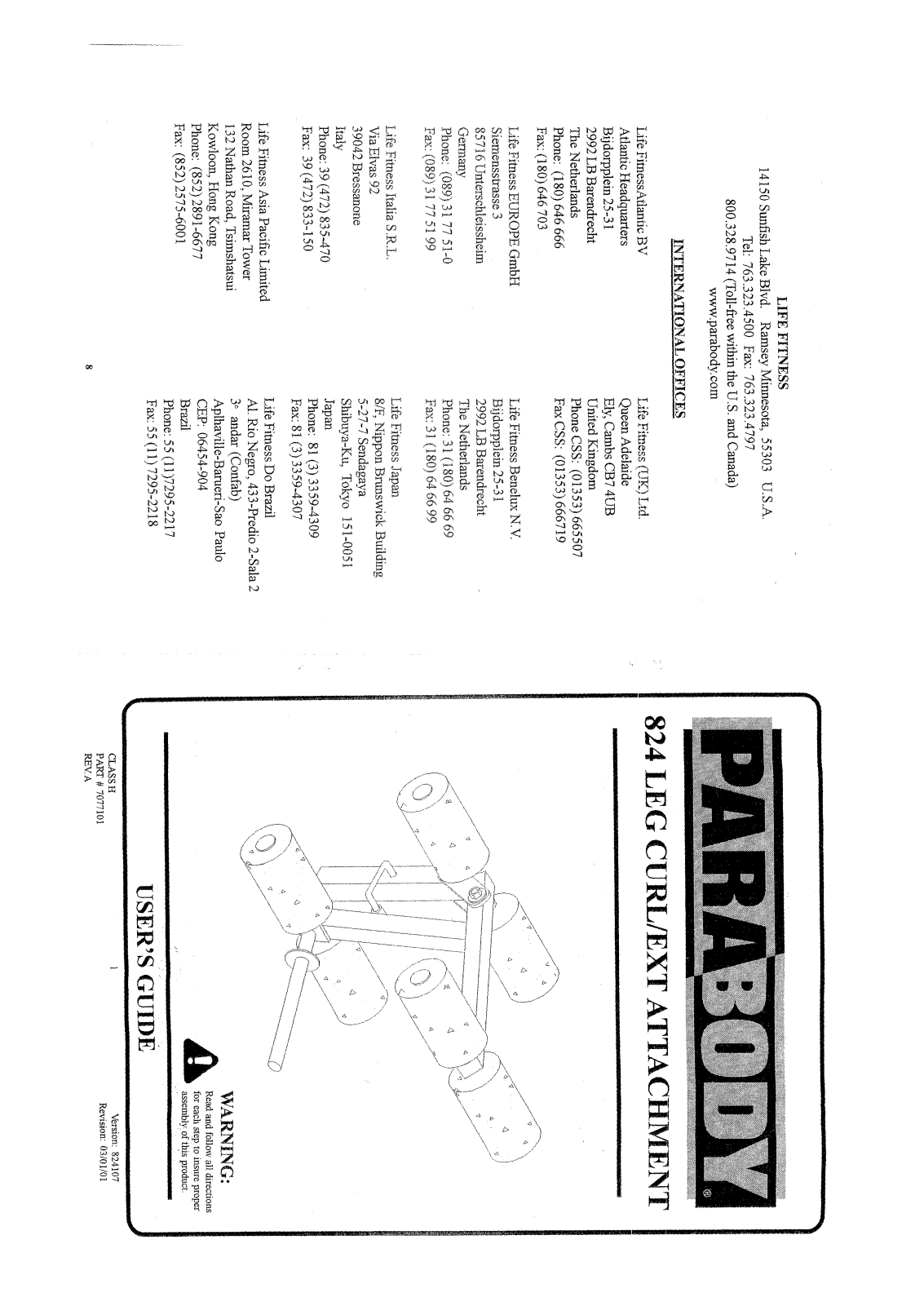 ParaBody Fitness Equipment User Manual