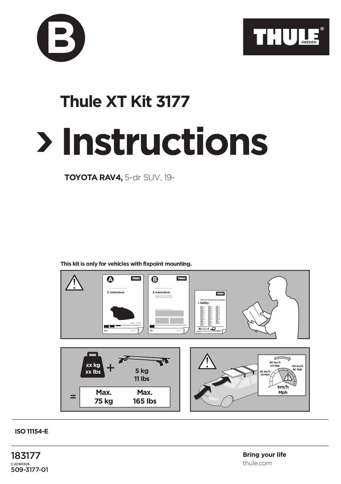 Thule XT 3177, XT 3173 Instructions Manual