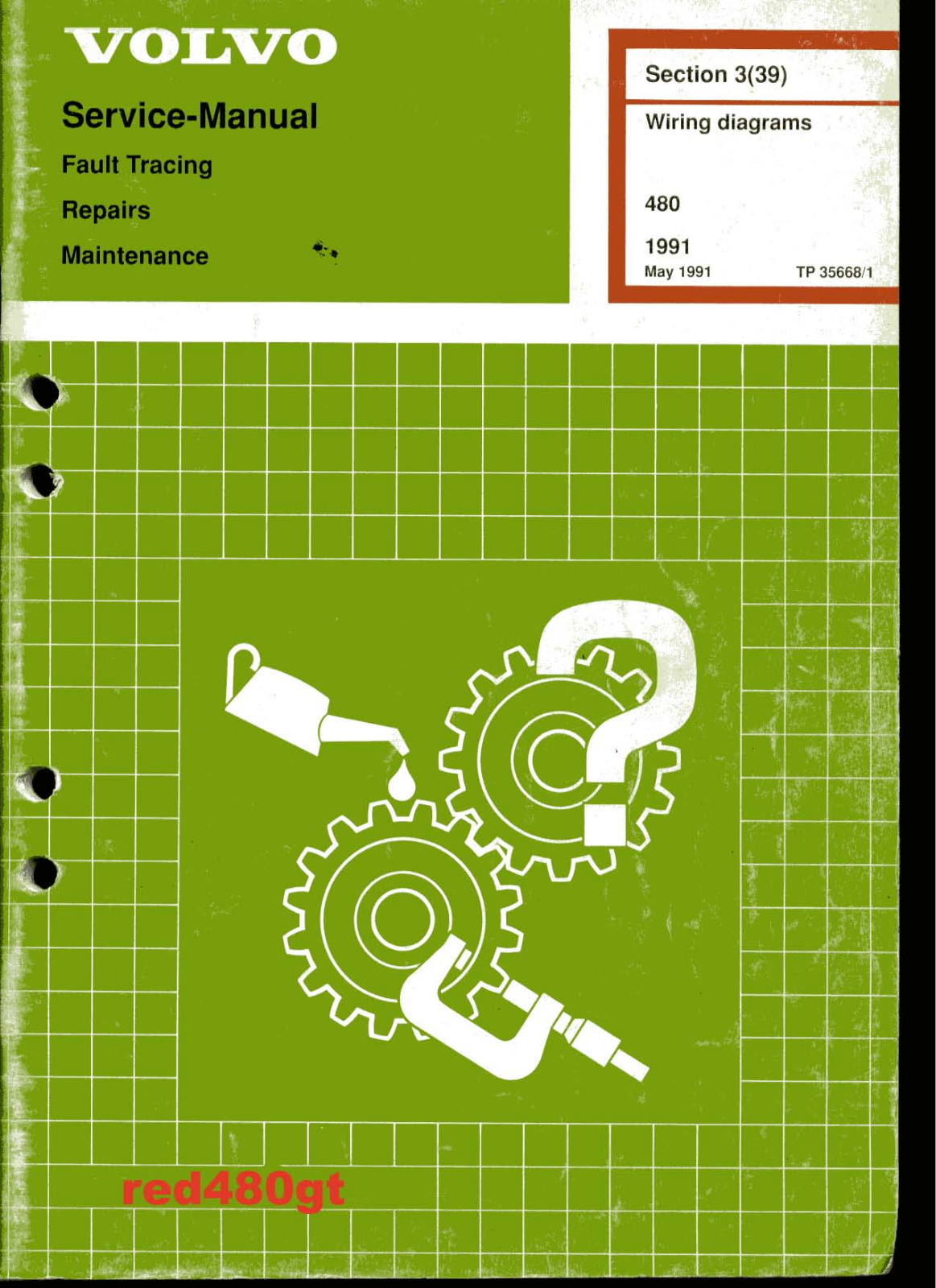 Volvo 480 1991 User Manual