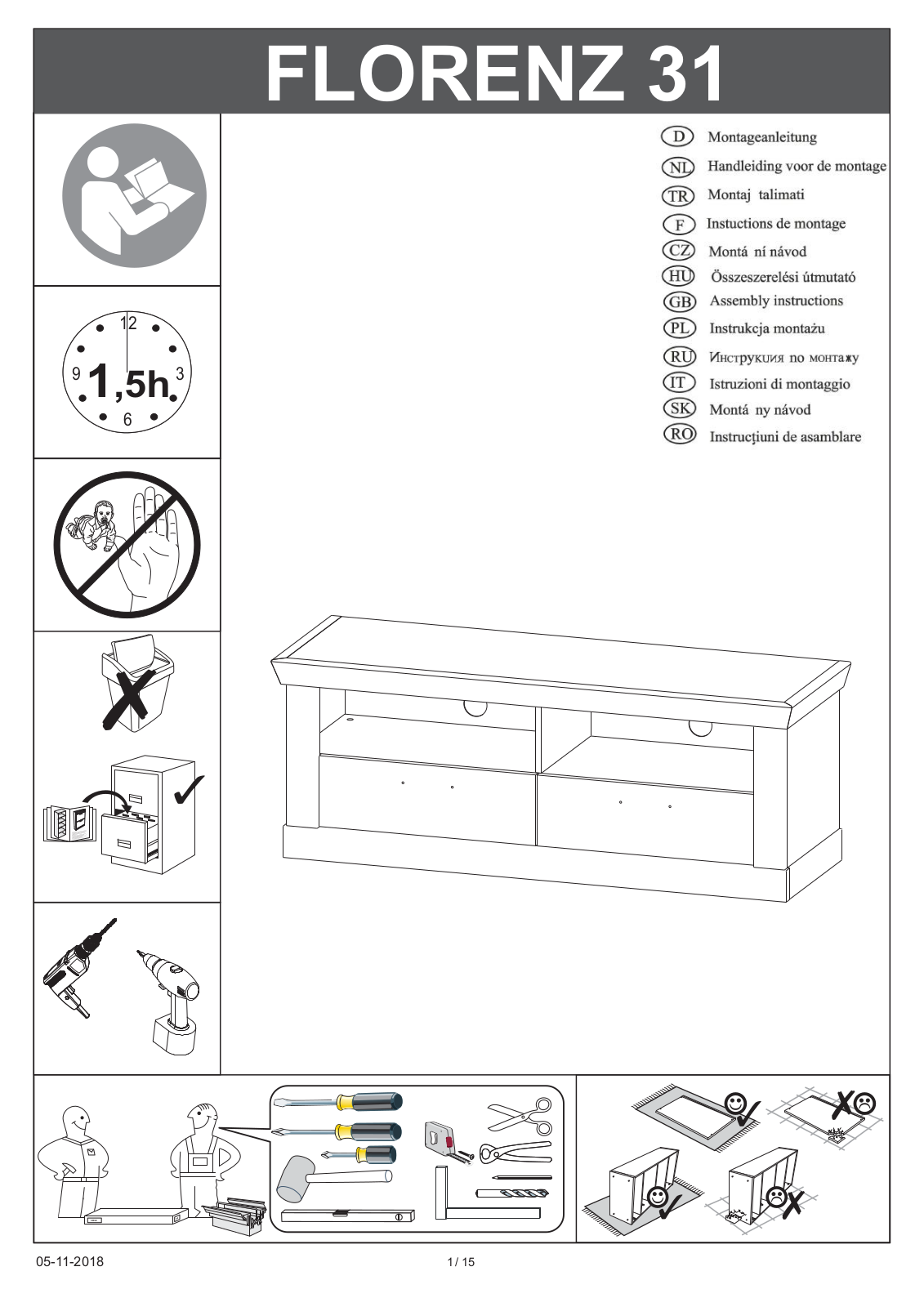 Home affaire Florenz 31 Assembly instructions