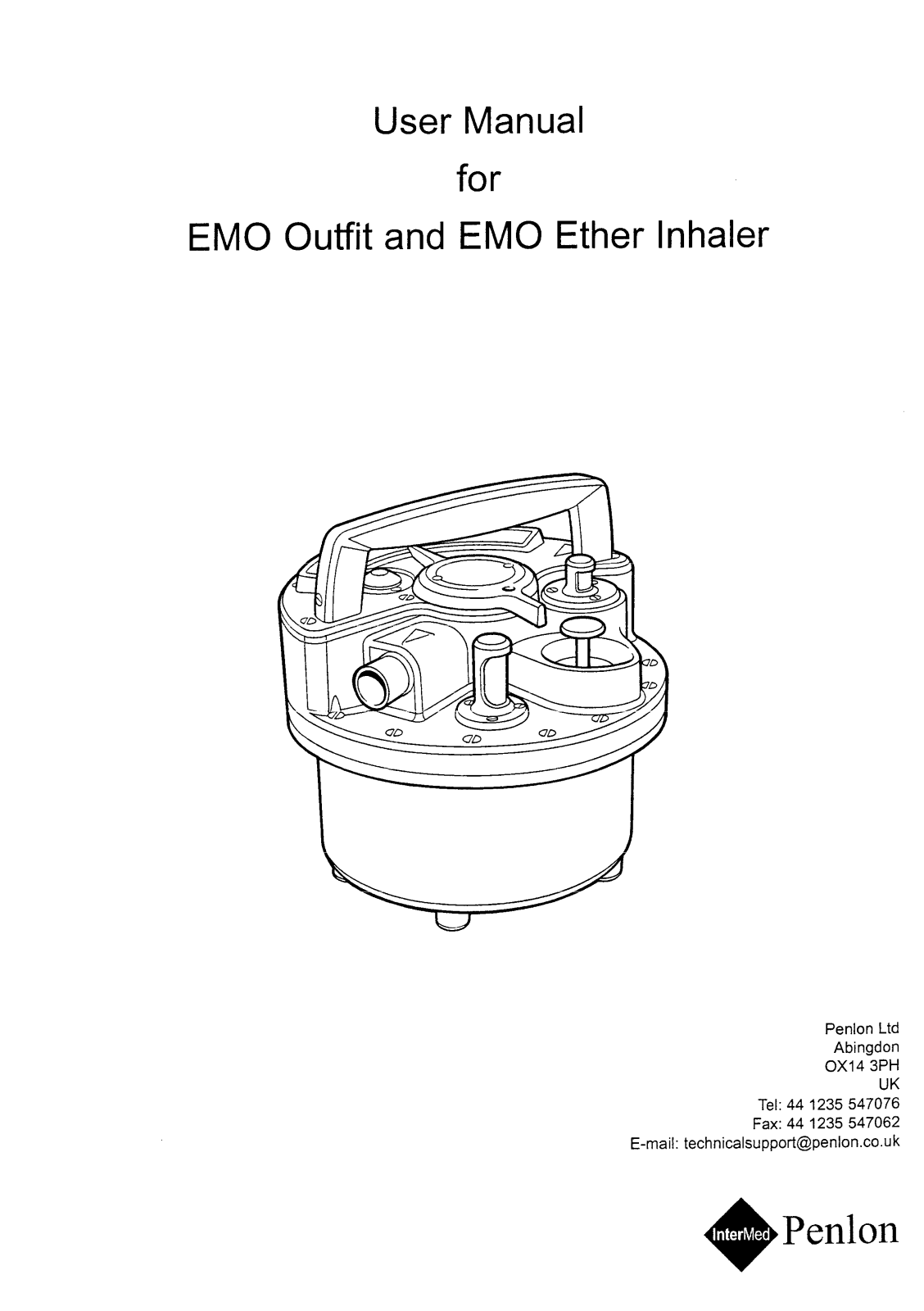 Penlon EMO Ether, EMO Outfit Service Manual