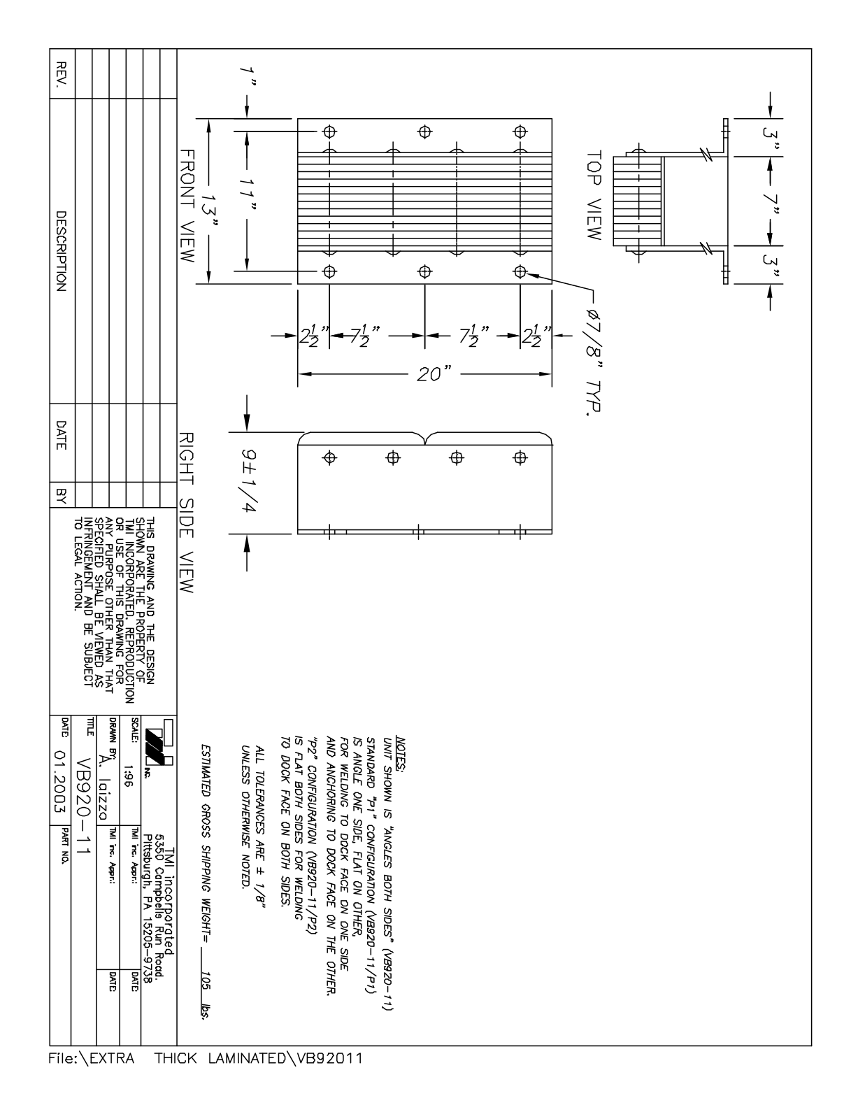 Tmi VB92011 User Manual