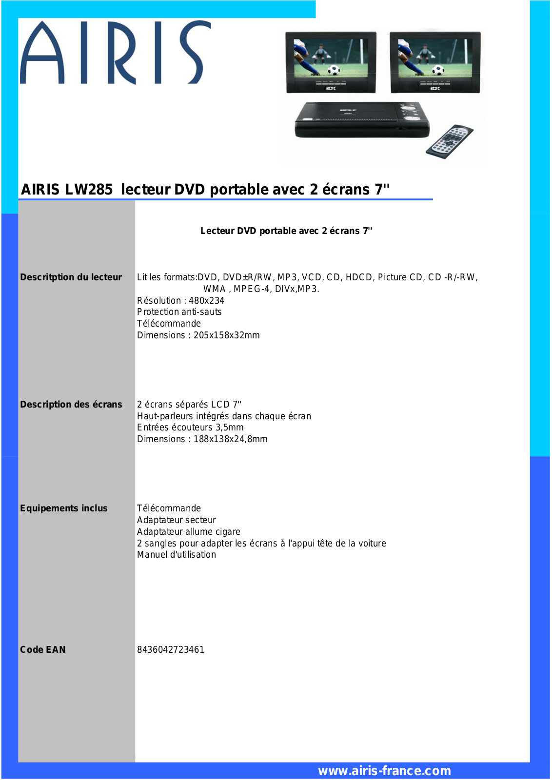 Airis LW285 DATASHEET