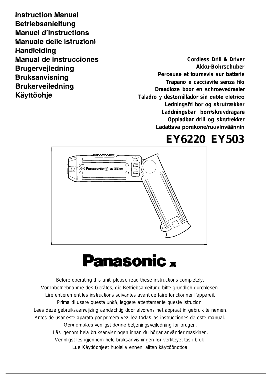 Panasonic EY6220 EY503 User guide
