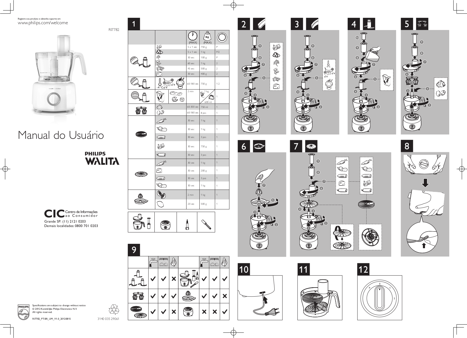 Philips HR 7782 User Manual