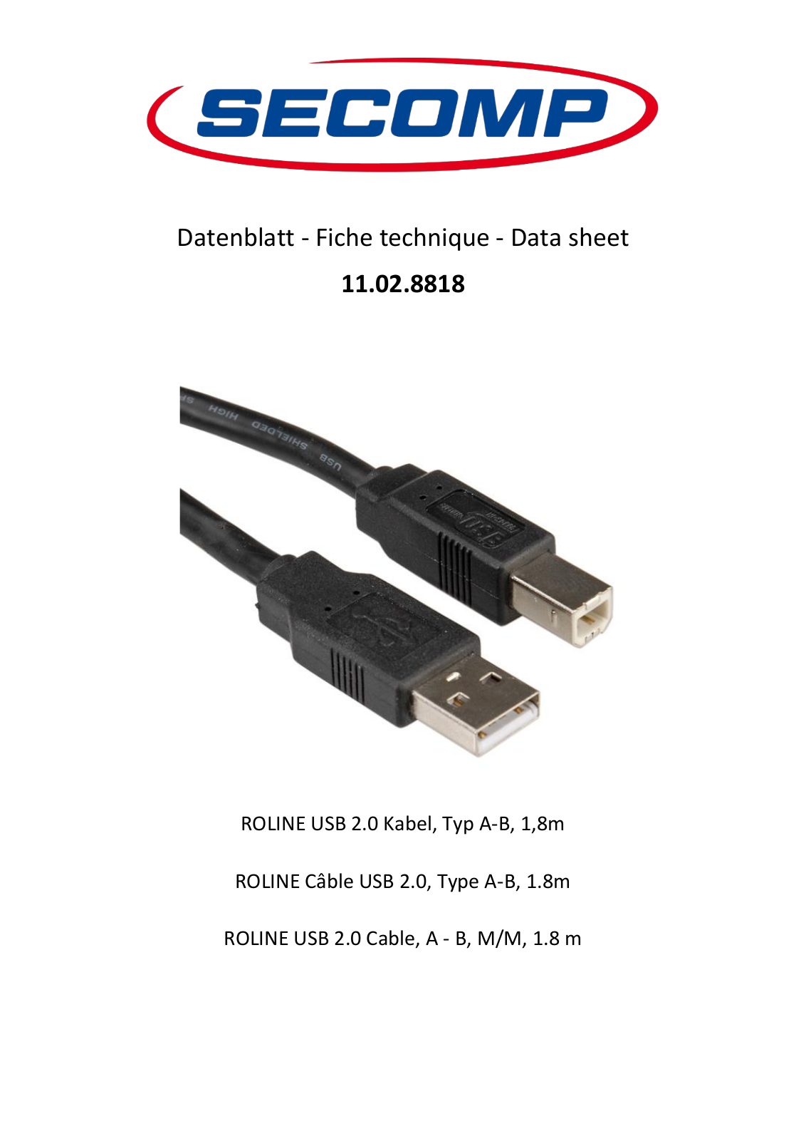 ROLINE 11028818 Datasheet - ManualMachine.com