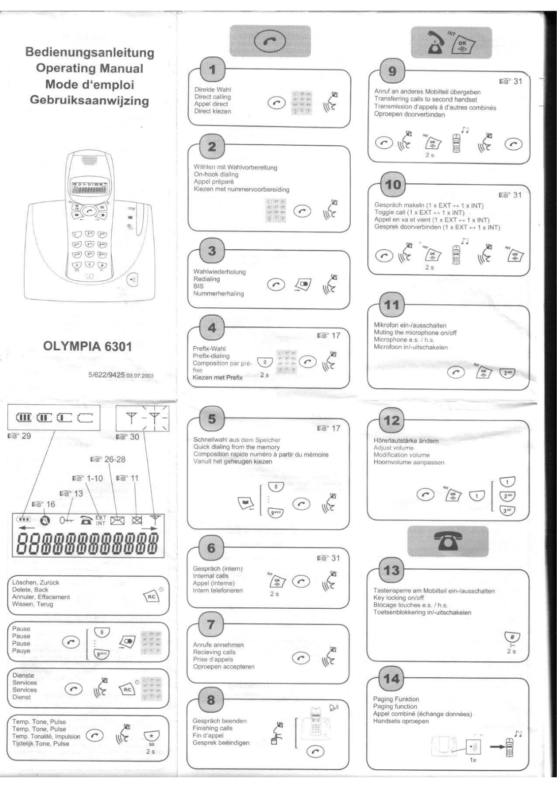 OLYMPIA 6301 User Manual