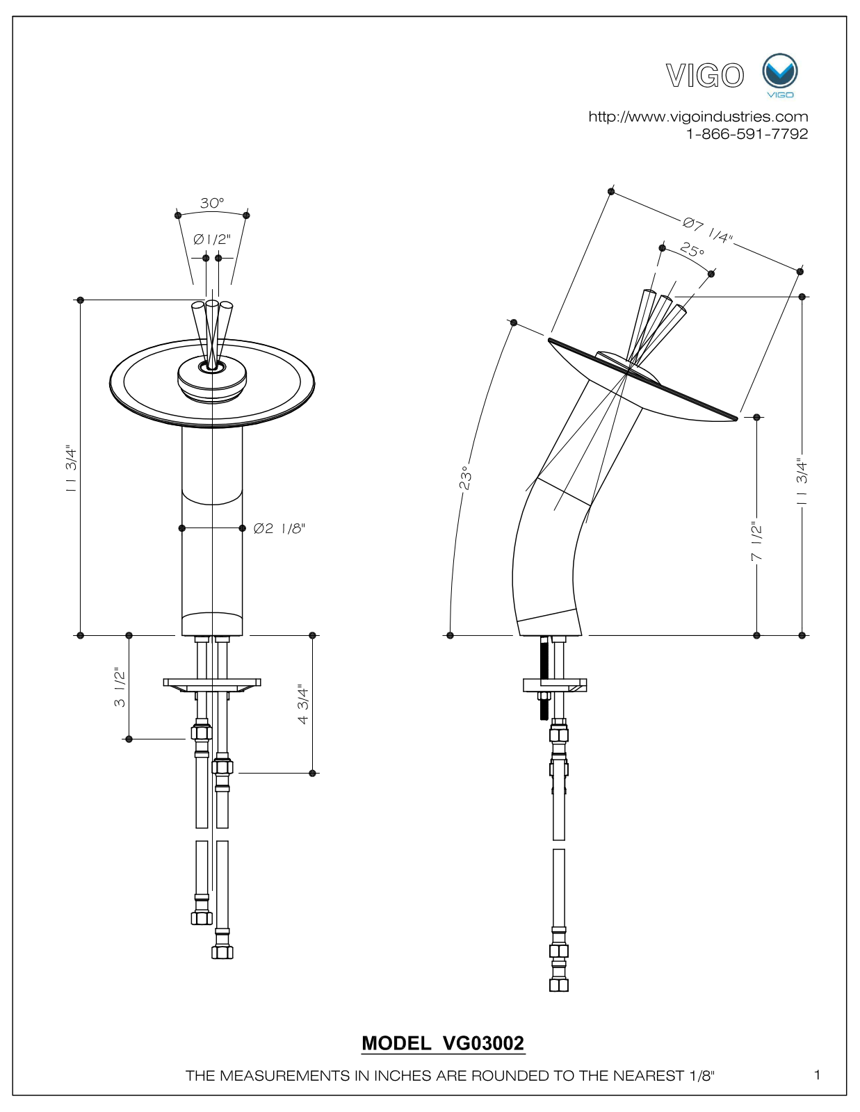 Vigo VG03002CH Installation Manual