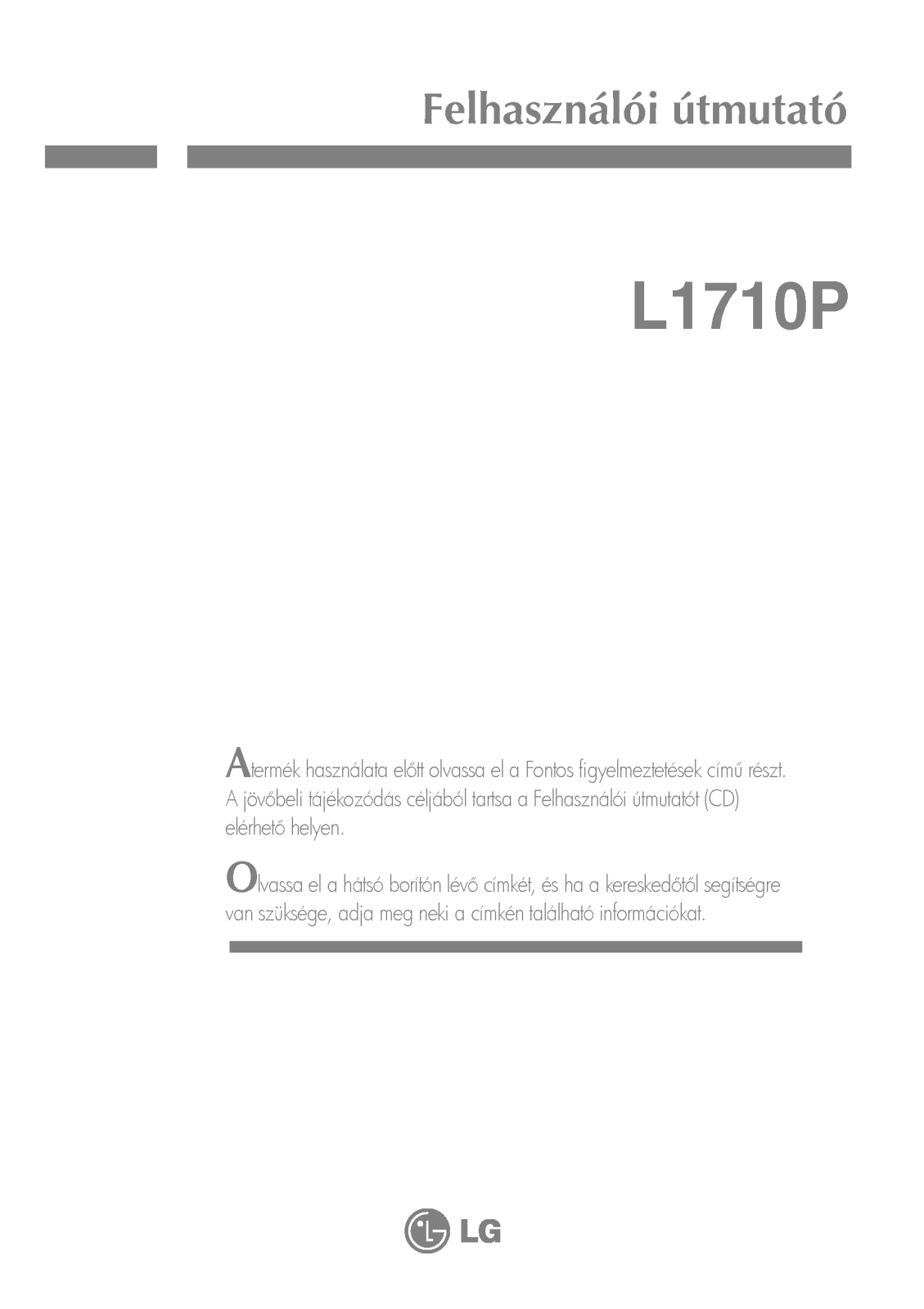 LG L1710P User manual