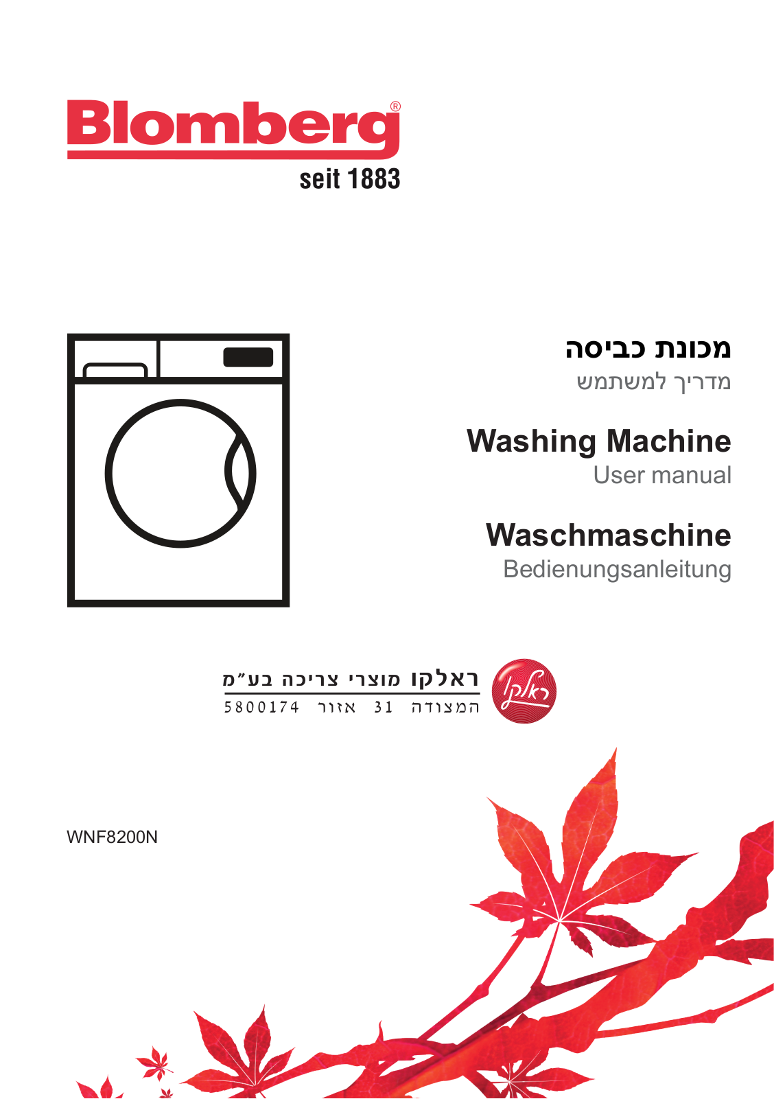 Blomberg WNF8200N User manual