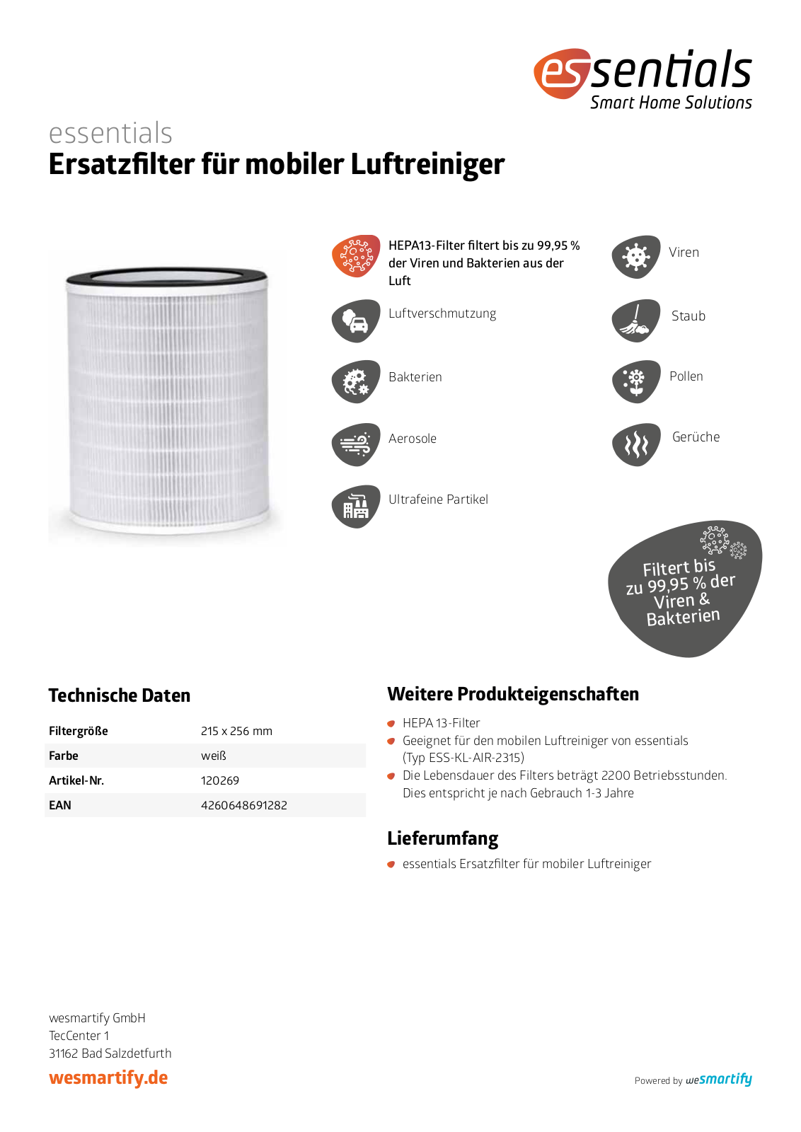 ESSENTIALS ESSE 120269 Datasheet - ManualMachine.com