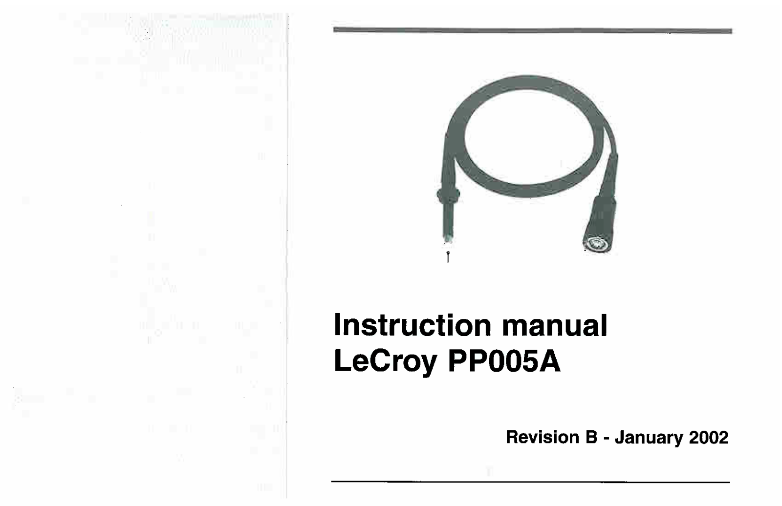 Lecroy PP005A User Manual