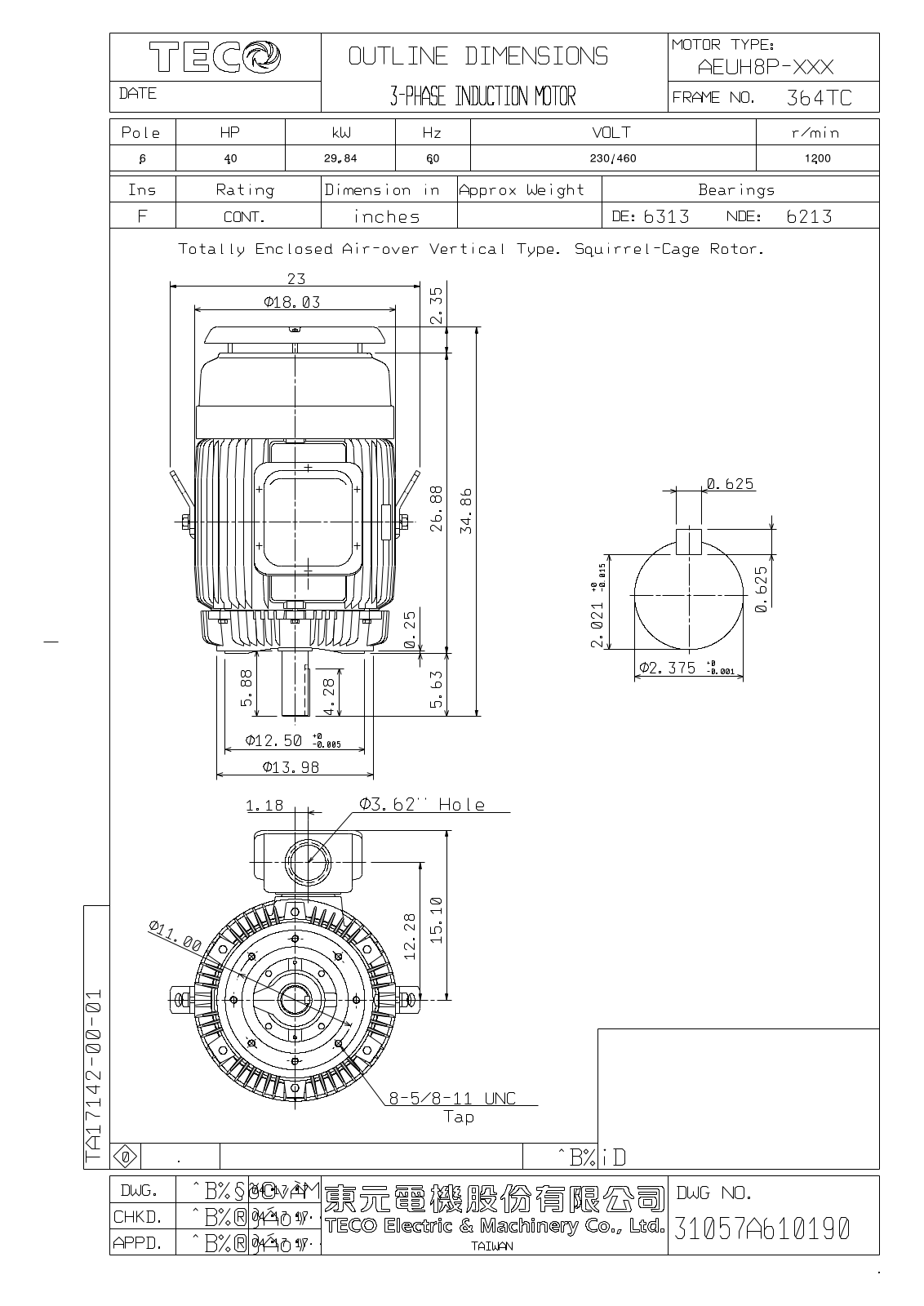 Teco NPV0406C Reference Drawing