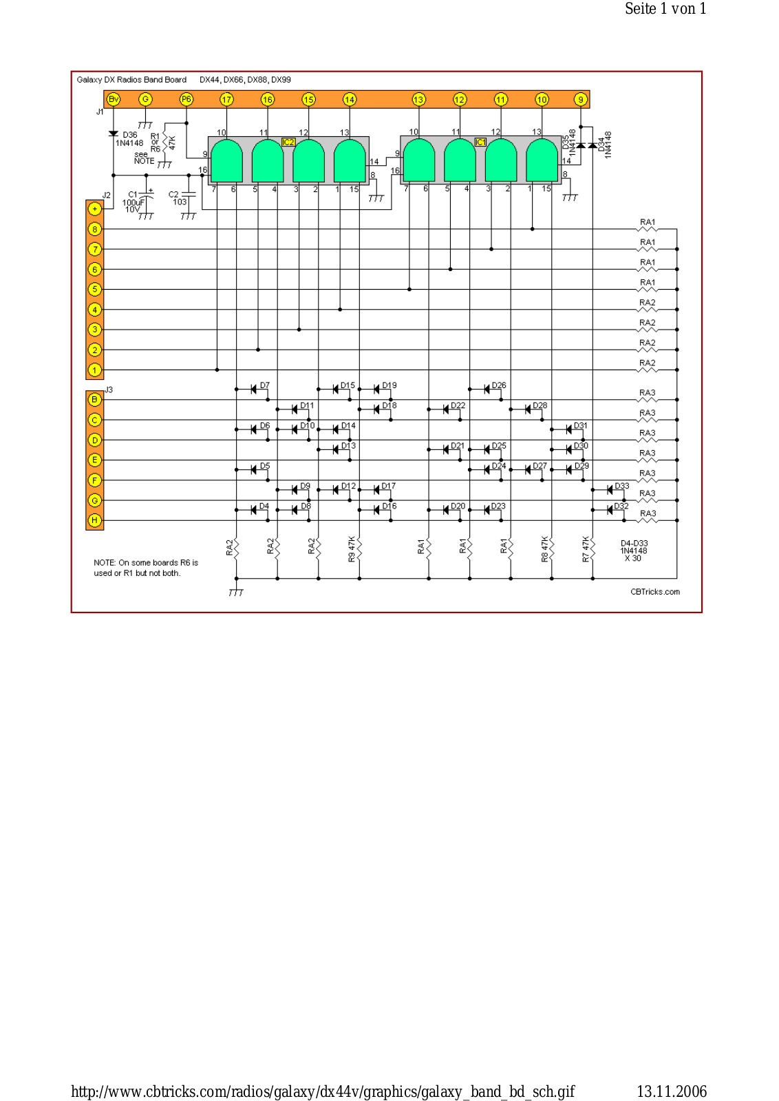 Galaxy dx44v, DX Radios DX44V Schematic Diagram