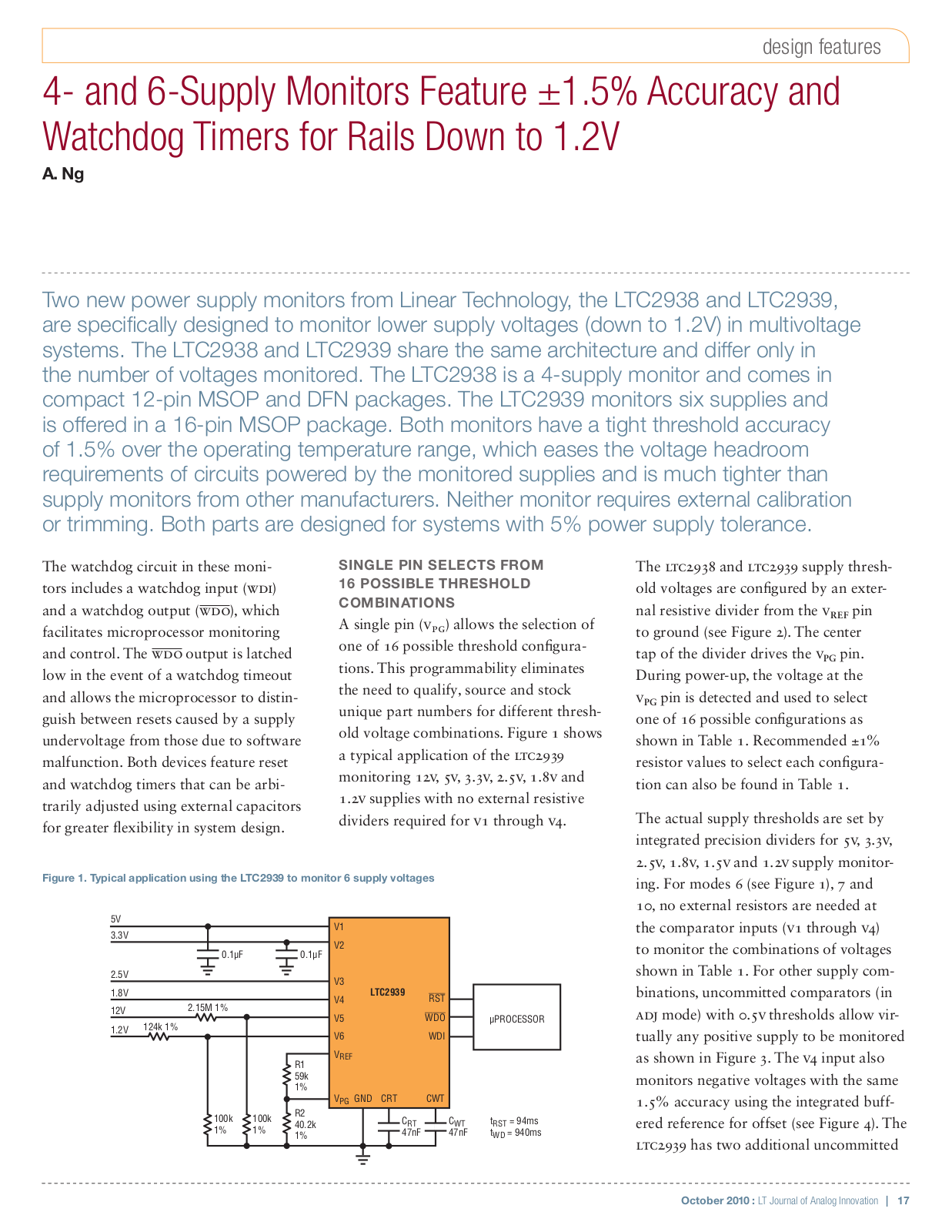 LINEAR TECHNOLOGY LTC2938 Technical data