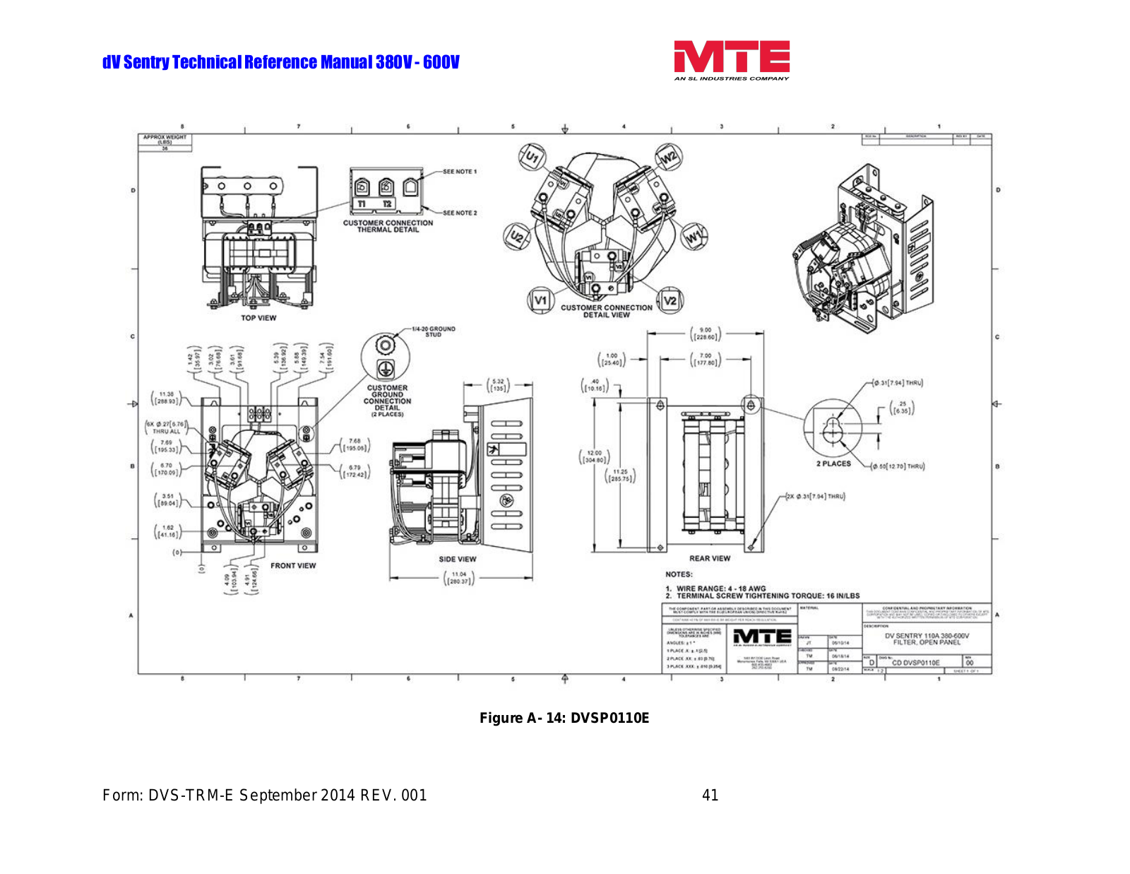 MTE DVSP0110E Technical Reference Manual