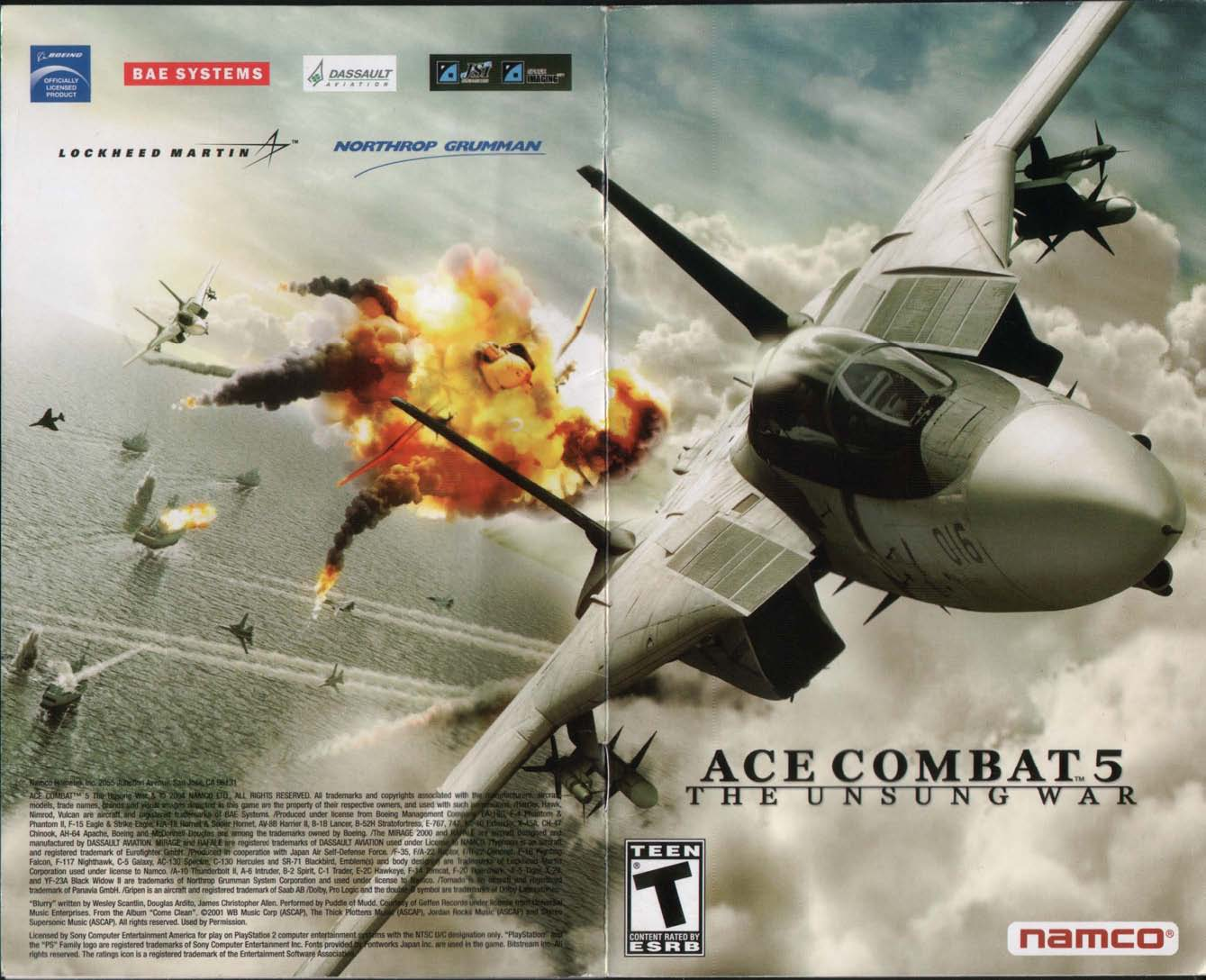 Games PS2 ACE COMBAT 5-THE UNSUNG WAR User Manual