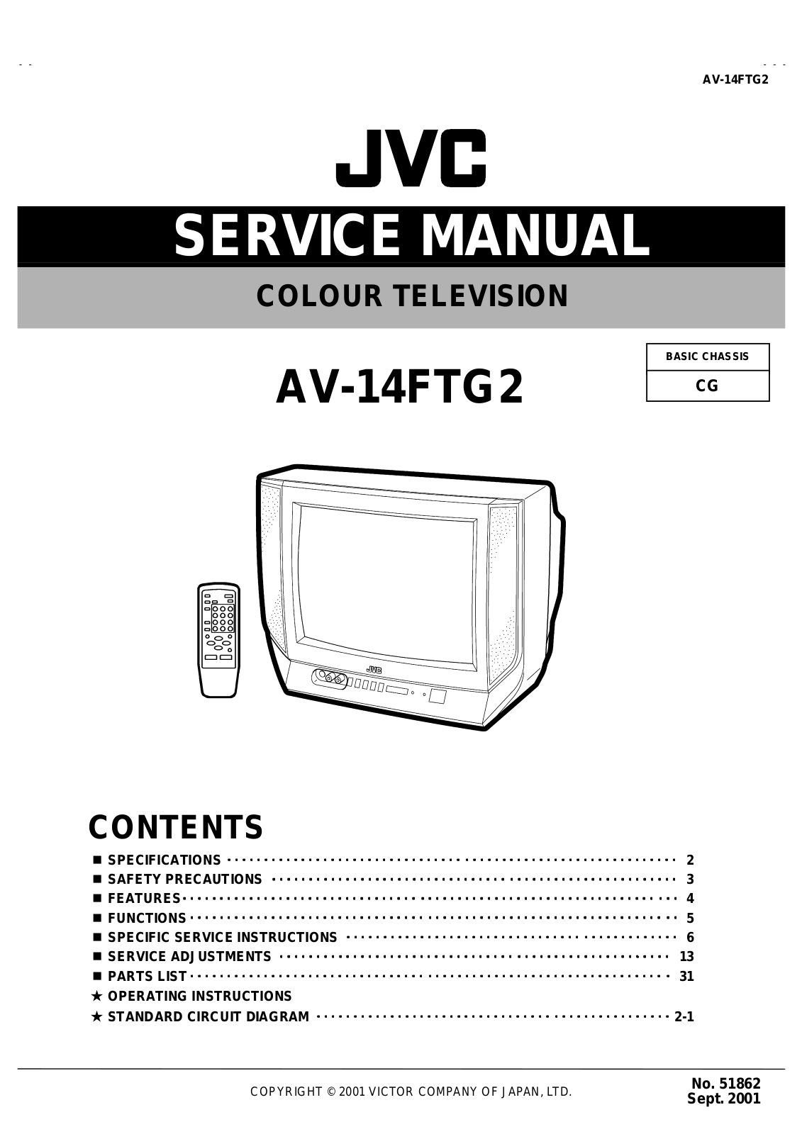 JVC AV-14FTG2 Service manual