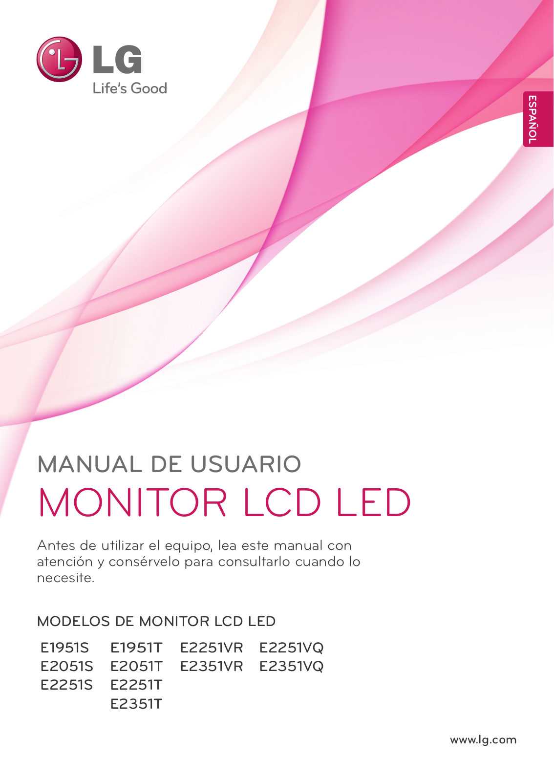 LG E1951S-BN, E2051S-BN, E2251S-BN, E2351T-BN, E2251VR-BN User Manual