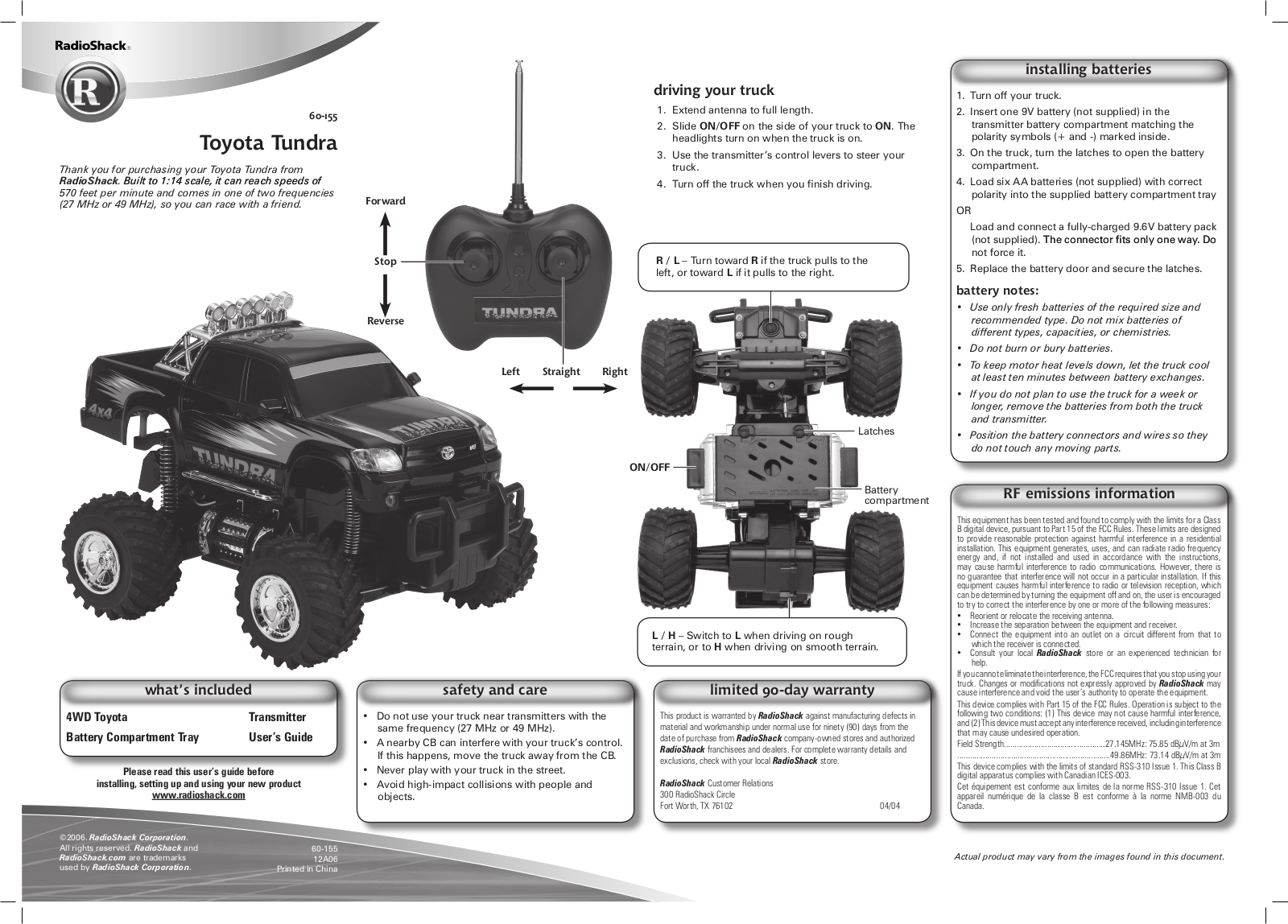 Suncon Toys Industry 60155R Users manual