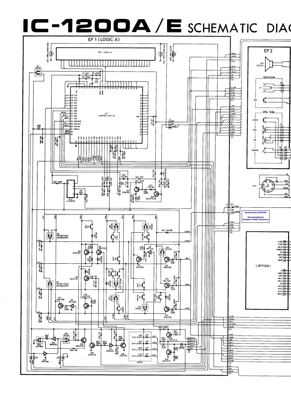 Icom IC1200 Schematic