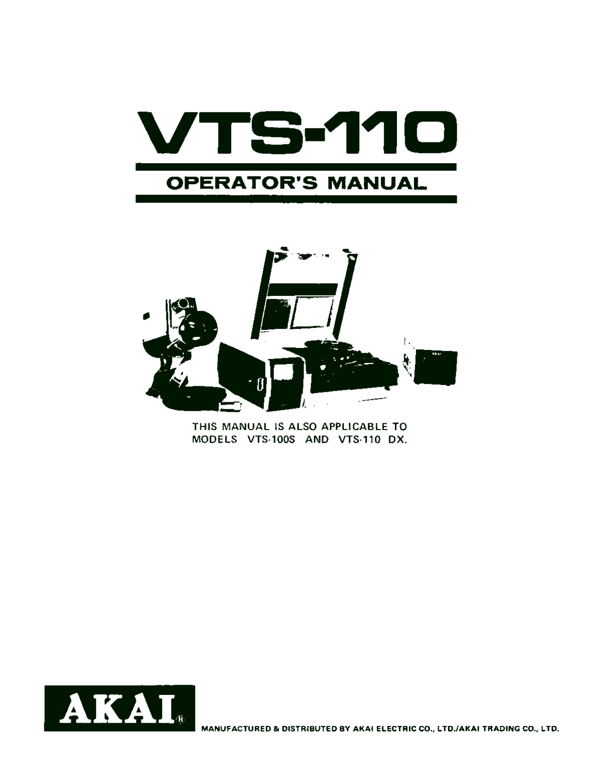 Akai VTS-110 Owners Manual