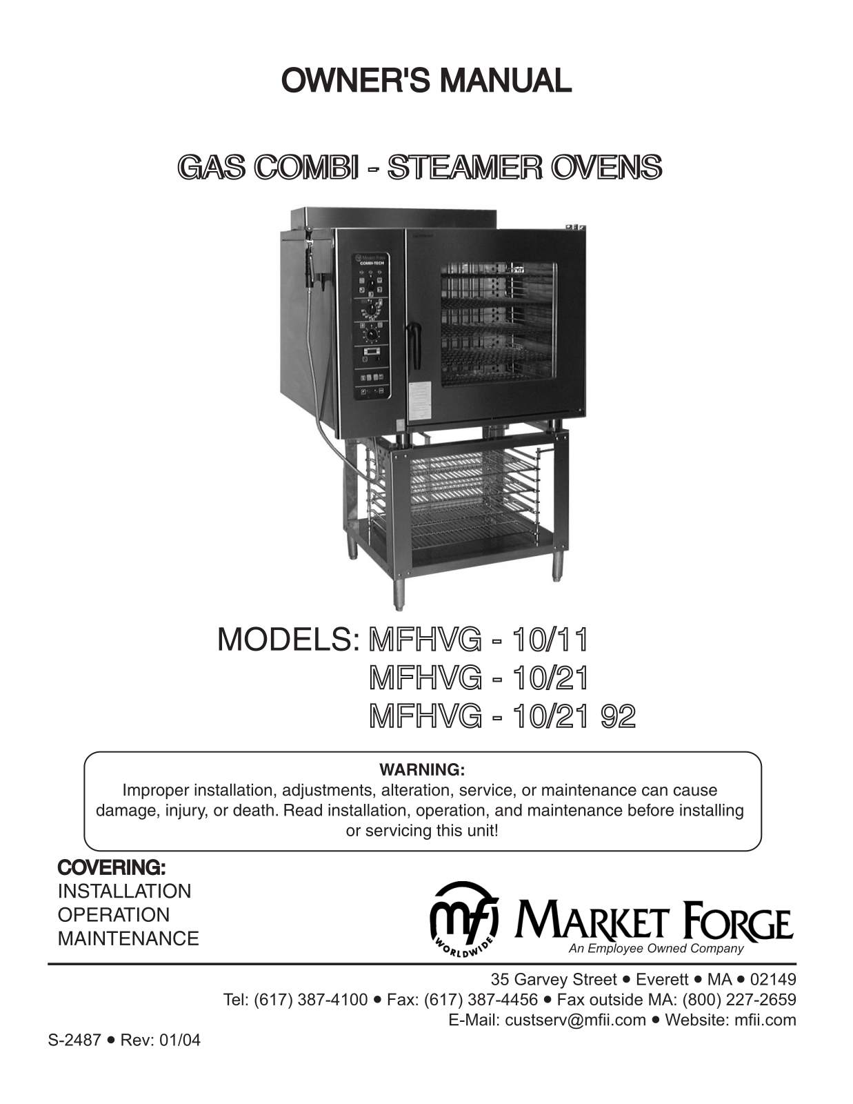 Market Forge MFHVG-10 Installation  Manual