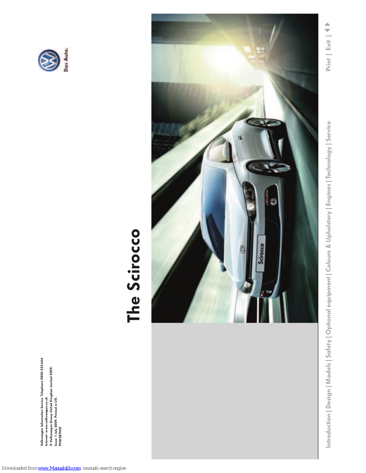 Volkswagen SCIROCCO GT Brochure