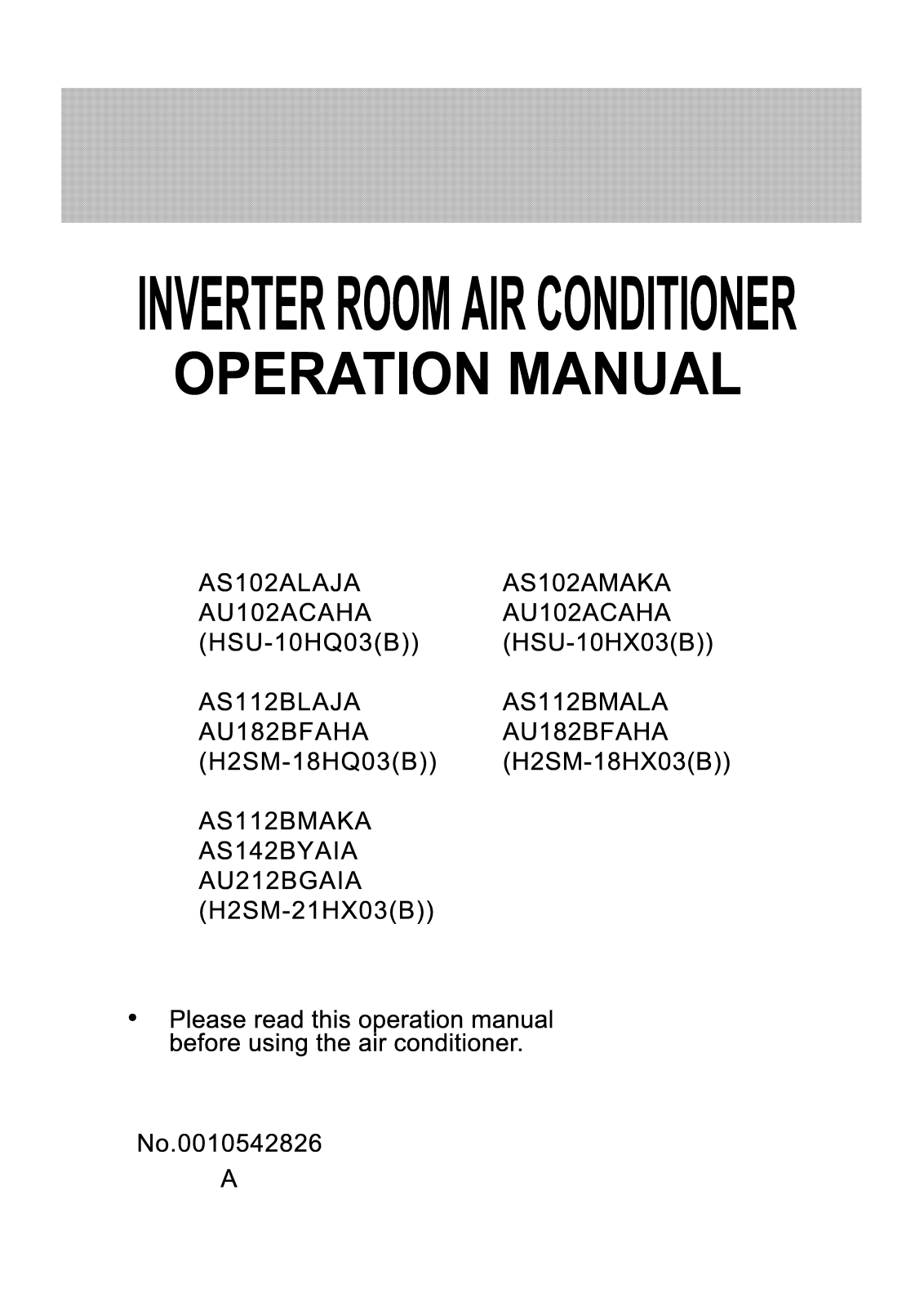 Haier H2SM-21HX03 User Manual