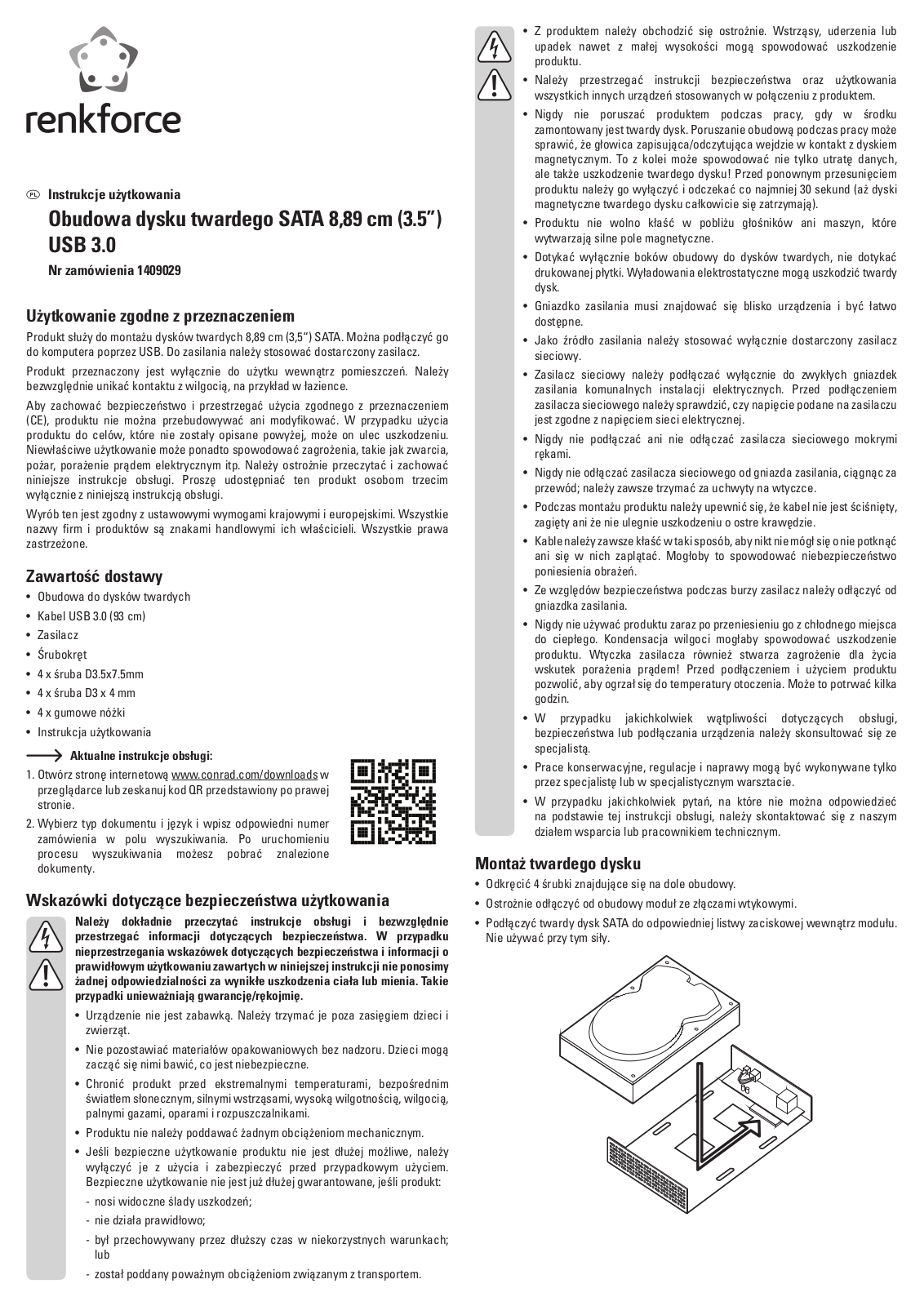 Renkforce 1409029 Operating Instructions