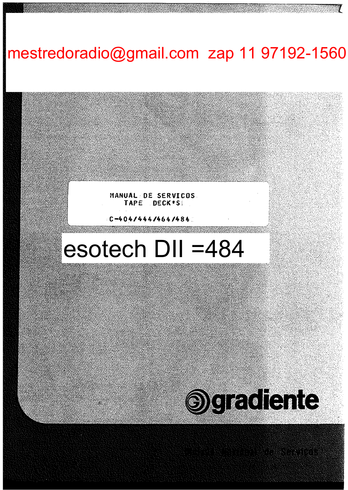 GRADIENTE C404, C444, C464, C484 User Manual