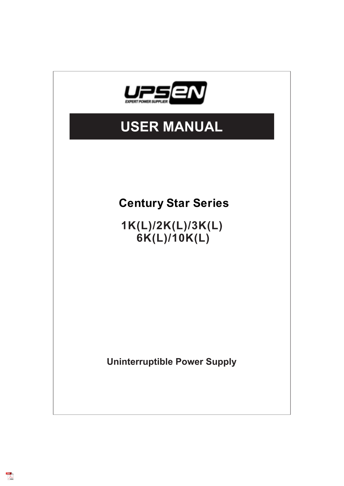 UPS EN Century Star User Manual